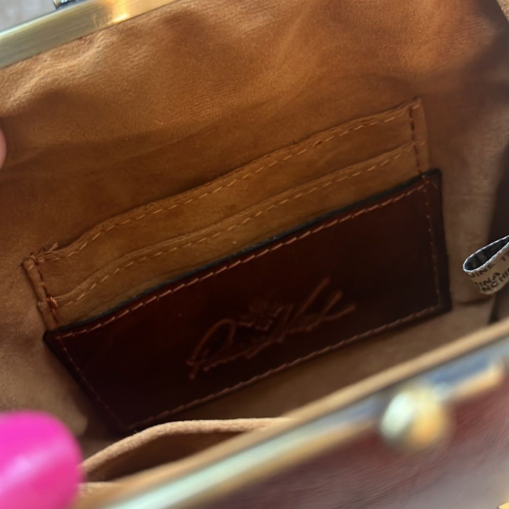 Like New!!! Patricia Nash Leather Snap Wristlet with Registration Card - Picture 6 of 12